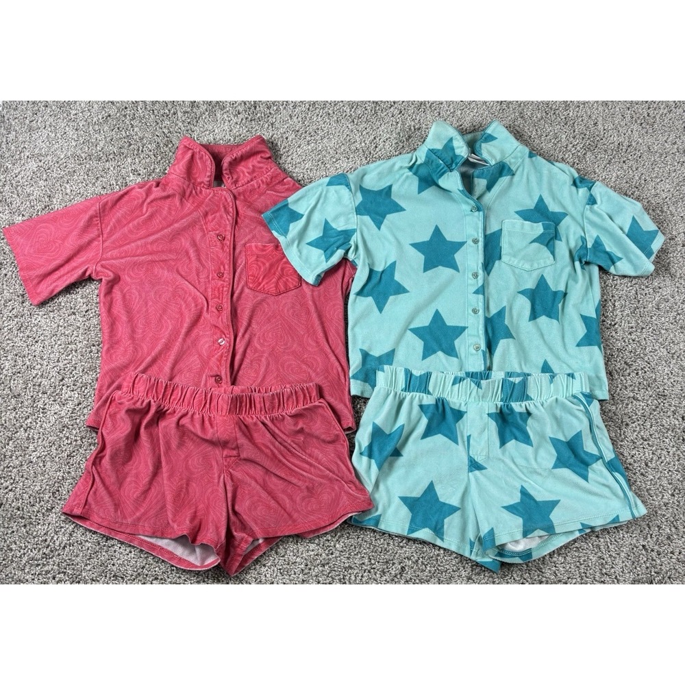 Art Class Girls Sleepwear - Lot Of 2 Sets - Short Sleeve Button Top Shorts 10/12